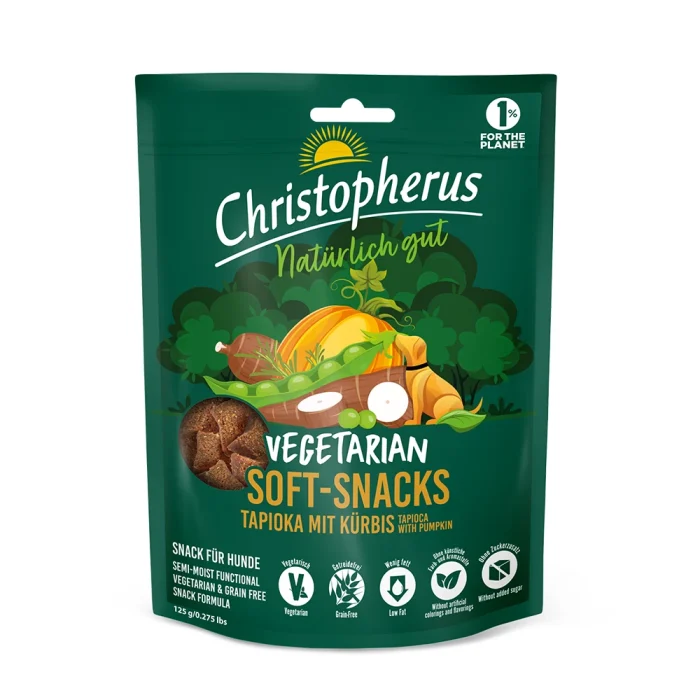 CHISTOPHERUS Soft Snack Tapioka mit Kürbis 125g Verpackung